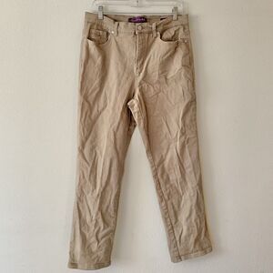 Gloria Vanderbilt Women’s Amanda Straight Leg Khaki Jeans Sz 12 Short